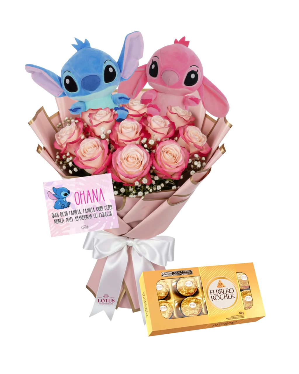 Buquê Ohana Stitch & Angel